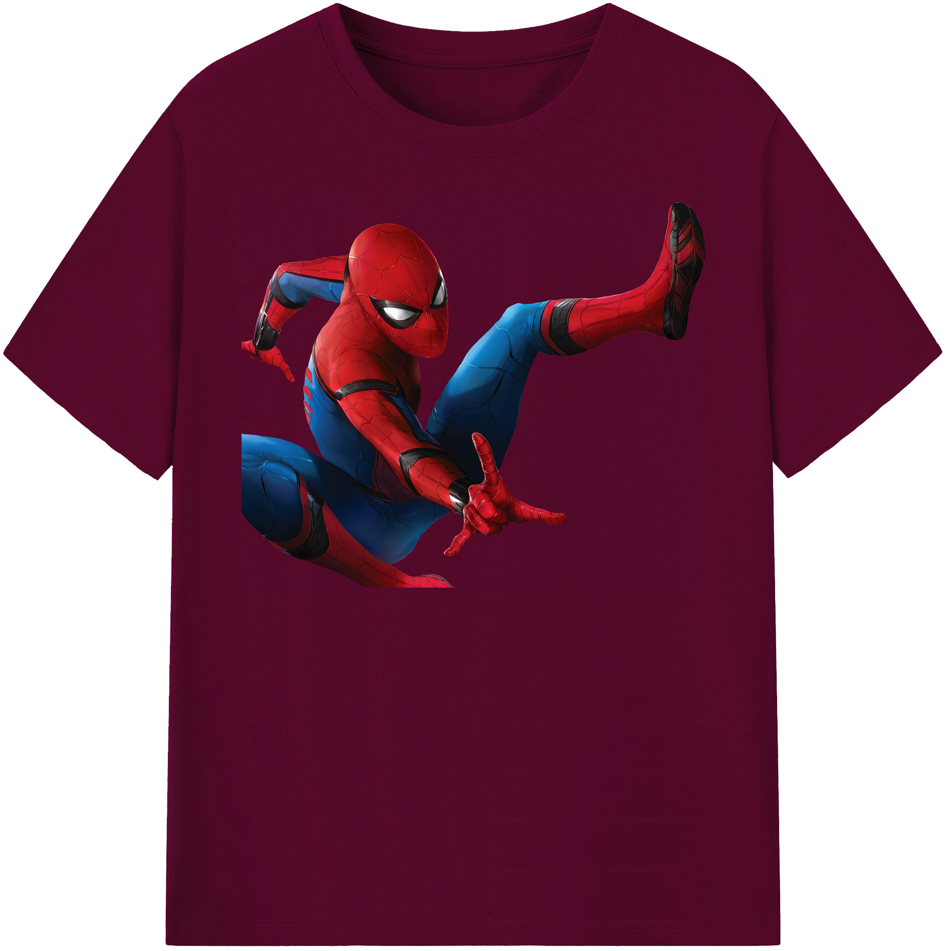（画像用） Spider Man スパイダーマン レディースカジュアルプリントTシャツ（綿100％）